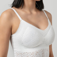 Ava Leafy Lace Camisole | V-Neck with Light Padding