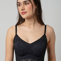 Ava Leafy Lace Camisole | V-Neck with Light Padding