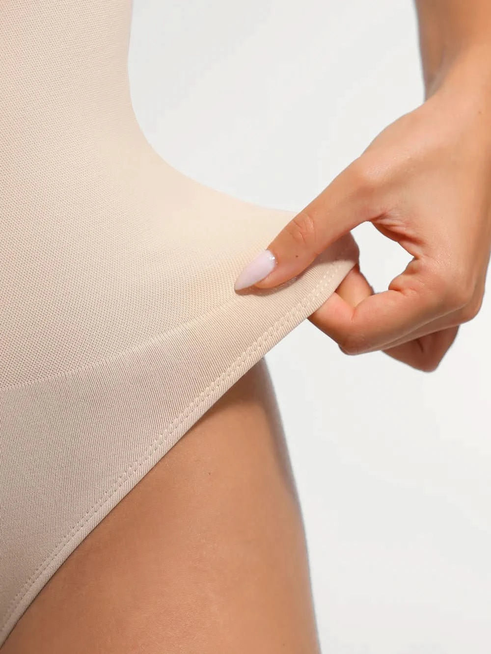 Built-in Bra Waist and Tummy Control Thong Bodysuit