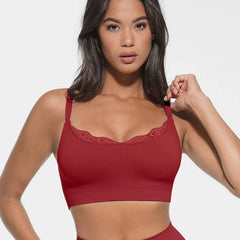 Seamless Non-Padded Scoop Neck Bra and Tummy control brief set