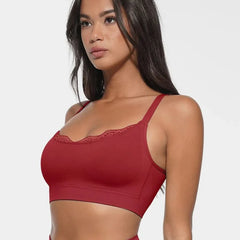 Seamless Non-Padded Scoop Neck Bra and Tummy control brief set