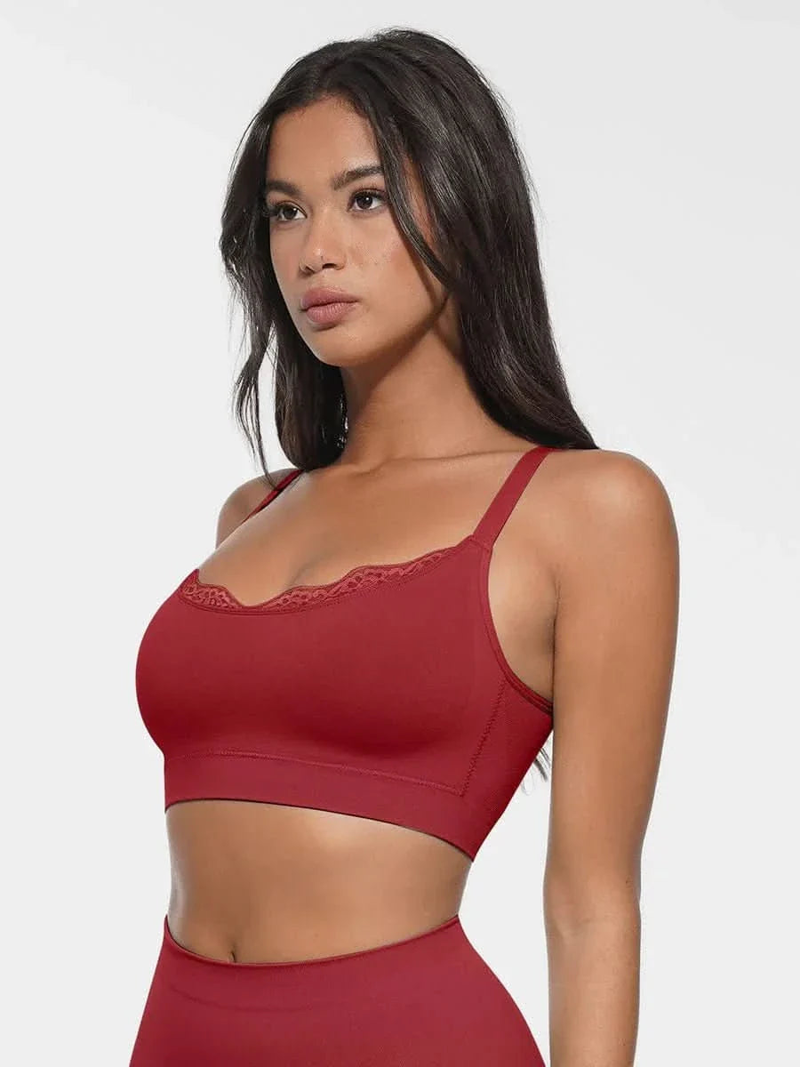 Seamless Non-Padded Scoop Neck Bra and Tummy control brief set