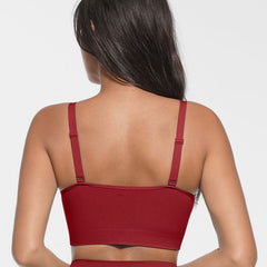 Seamless Non-Padded Scoop Neck Bra and Tummy control brief set