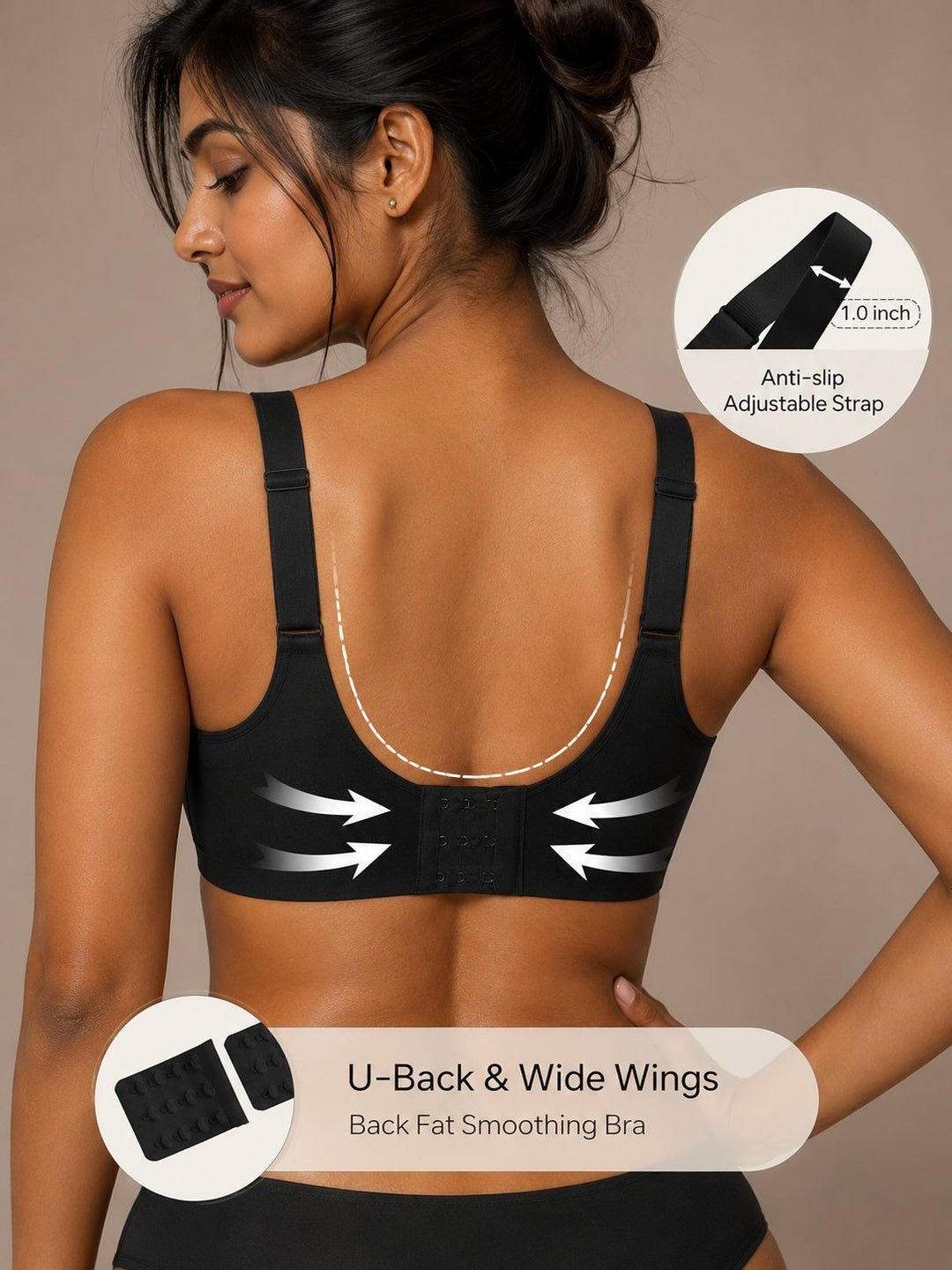 Seamless Wireless 3/4 Cup Tshirt Bra