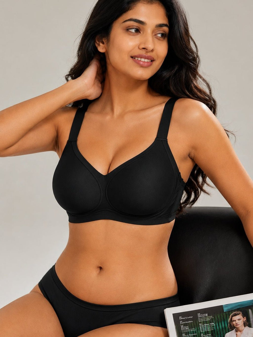 Seamless Wireless 3/4 Cup Tshirt Bra