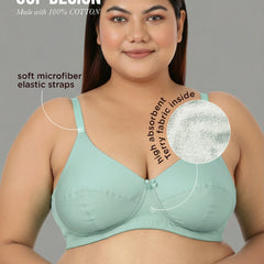 Blossom Magna Fit -  Plus Size Support Bra with Full Coverage and Terry Fabric Lining