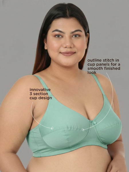 Blossom Magna Fit -  Plus Size Support Bra with Full Coverage and Terry Fabric Lining