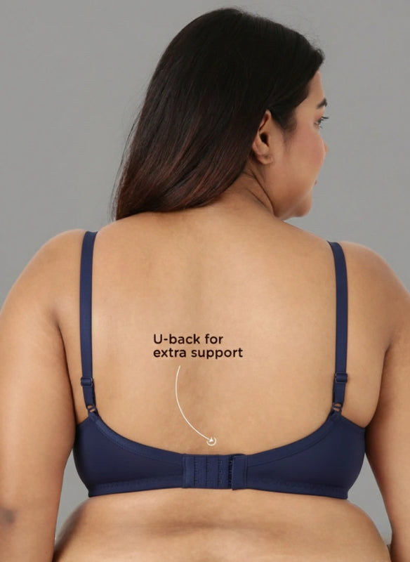 Blossom Magna Fit -  Plus Size Support Bra with Full Coverage and Terry Fabric Lining