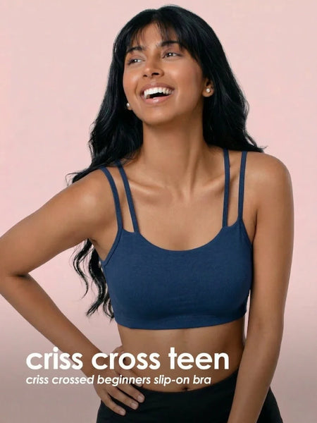Buy_Blossom_Criss_Cross_Teen_Bra_Navy blue-1