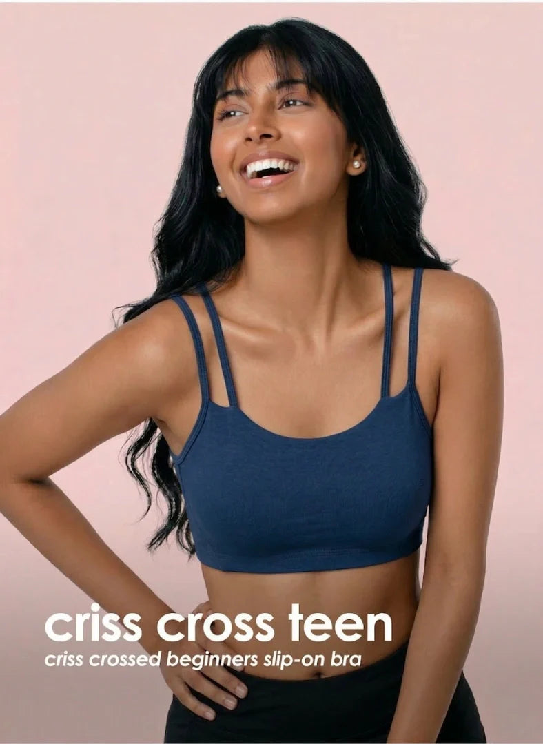 Buy_Blossom_Criss_Cross_Teen_Bra_Navy blue-1
