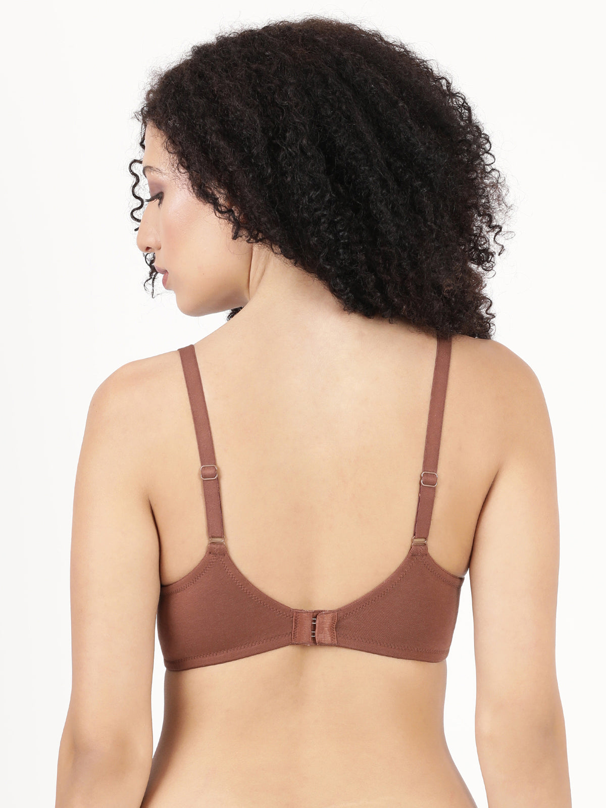 Blossom Lightly Padded Plunge Bra with Cotton Comfort, & Delicate Lace Trim_ First Touch Pad