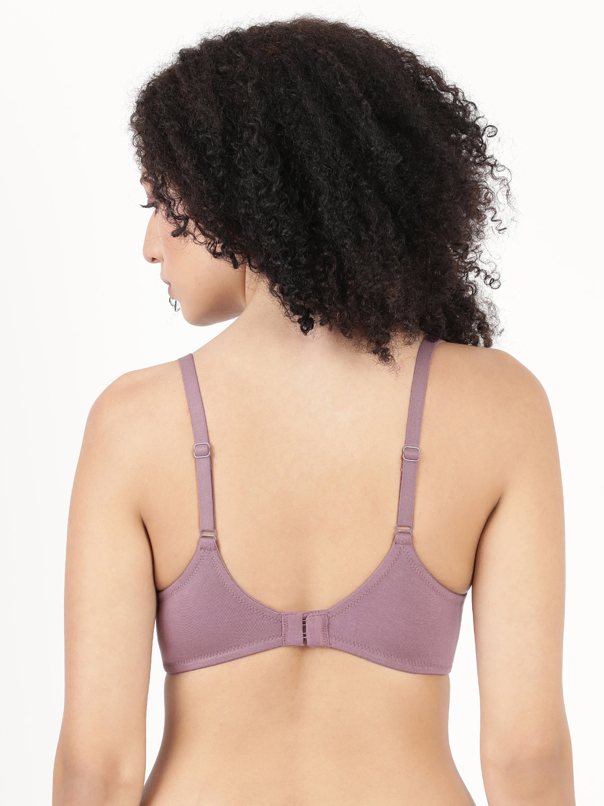 Blossom Lightly Padded Plunge Bra with Cotton Comfort, & Delicate Lace Trim_ First Touch Pad
