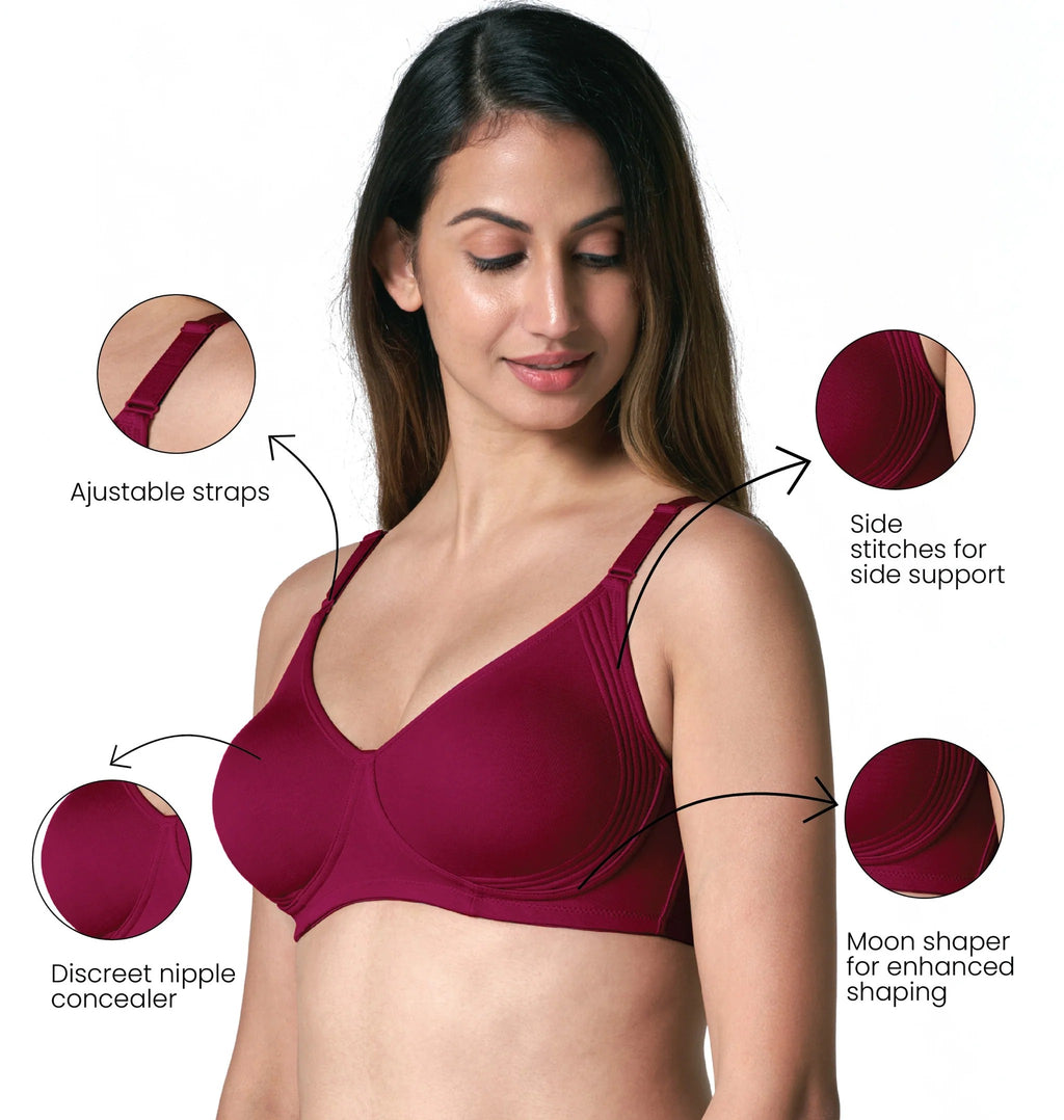 Buy_Blossom_Encircle_Side_Support_full coverage_tshirt Bra_Pickle Beet-2