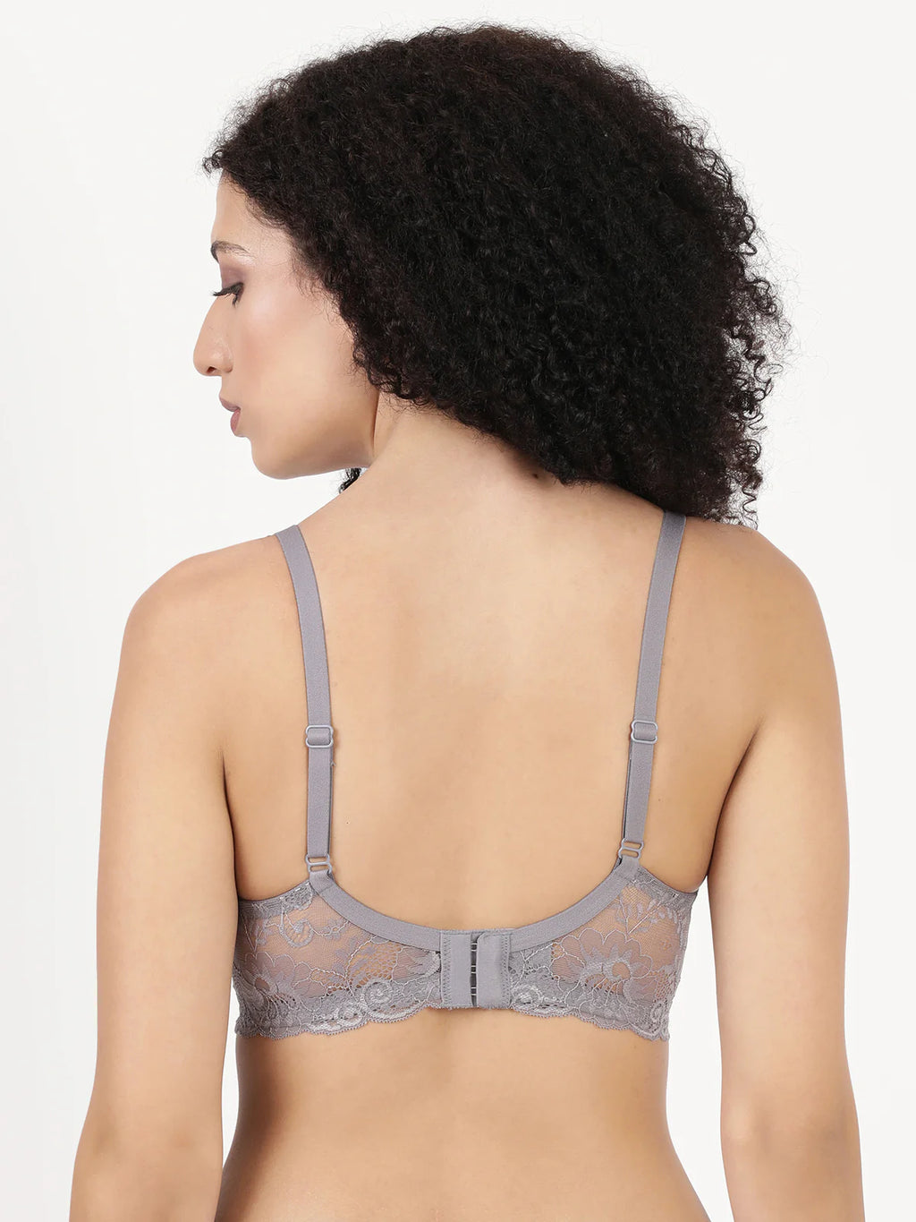 Blossom Soft Stretchable Poly Cotton Lycra Lace Bra With Seamless Support_Lacey Bra