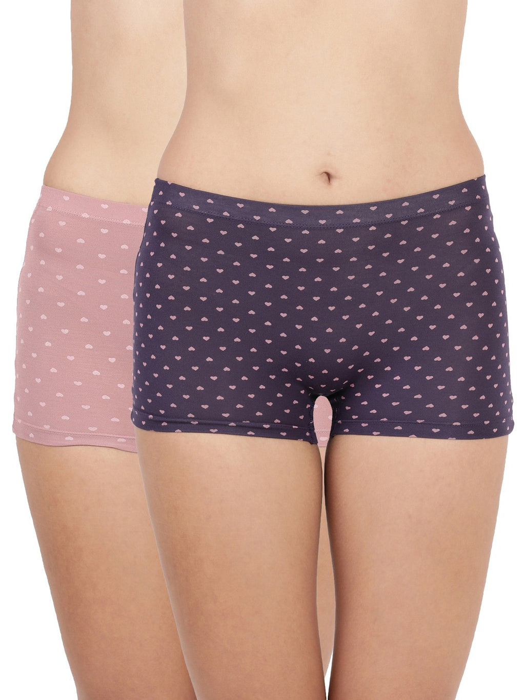 Blossom Dew Shorts Ultra Soft Modal Printed Mid Rise Boy Shorts_Pack Of 2