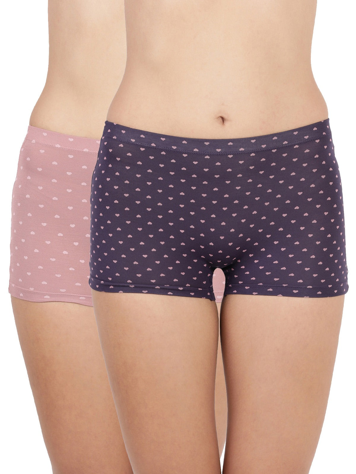 Blossom Dew Shorts Ultra Soft Modal Printed Mid Rise Boy Shorts_Pack Of 2