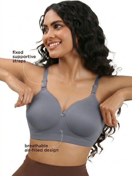 Blossom Full Frame Bra - Minimizer Bra Wire-Free, Non-Padded, Full Coverage For Enhanced Support