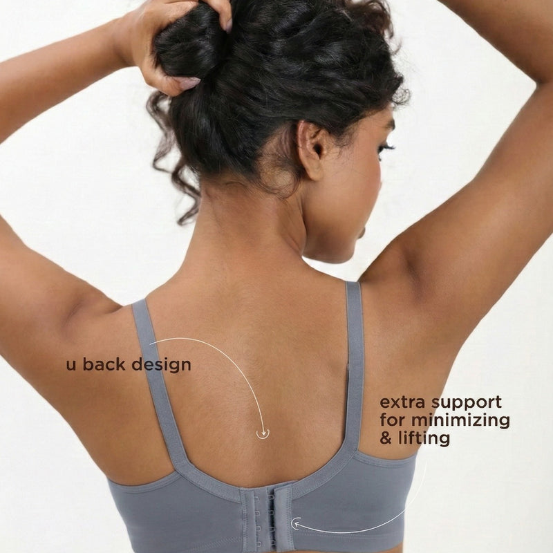 Blossom Full Frame Bra - Minimizer Bra Wire-Free, Non-Padded, Full Coverage For Enhanced Support