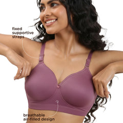 Blossom Full Frame Bra - Minimizer Bra Wire-Free, Non-Padded, Full Coverage For Enhanced Support