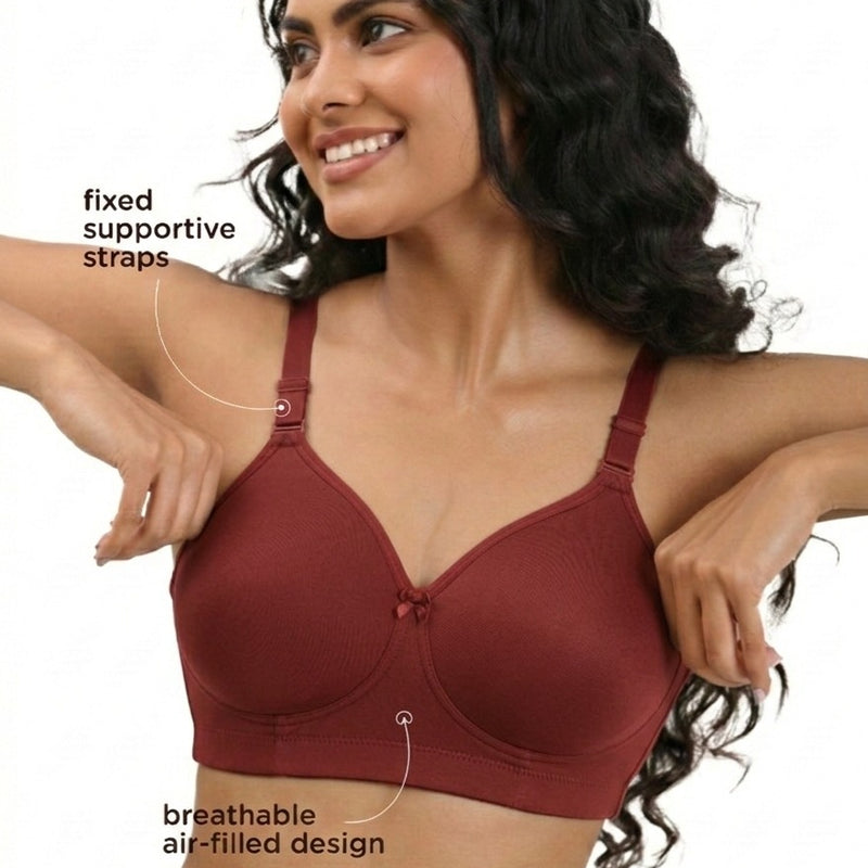 Blossom Full Frame Bra - Minimizer Bra Wire-Free, Non-Padded, Full Coverage For Enhanced Support
