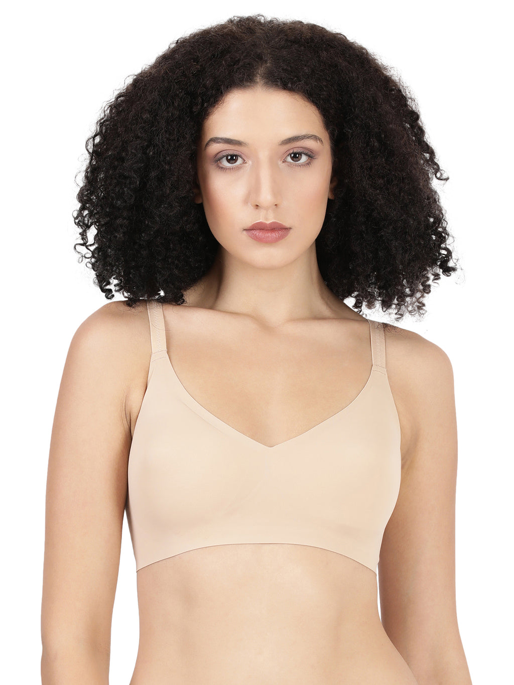 Blossom Bonded, Seamless Full Coverage Bra With Removable Pads For Support And Invisible Look_Glossy Pad
