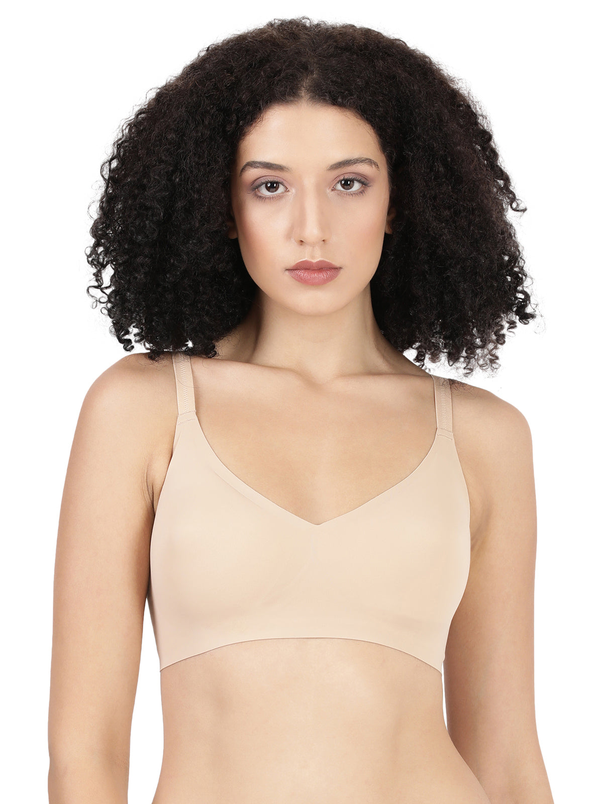 Blossom Bonded, Seamless Full Coverage Bra With Removable Pads For Support And Invisible Look_Glossy Pad