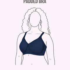 Blossom BL PC 02 - Wire-Free Padded Support Bra with Cushioned Straps & Side Cushion Support for Heavy Busts