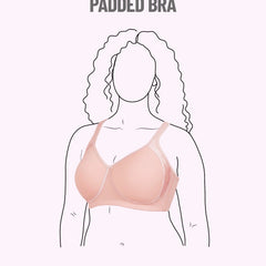 Blossom BL PC 02 - Wire-Free Padded Support Bra with Cushioned Straps & Side Cushion Support for Heavy Busts