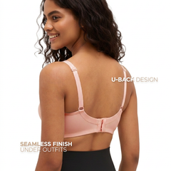 Blossom BL PC 02 - Wire-Free Padded Support Bra with Cushioned Straps & Side Cushion Support for Heavy Busts