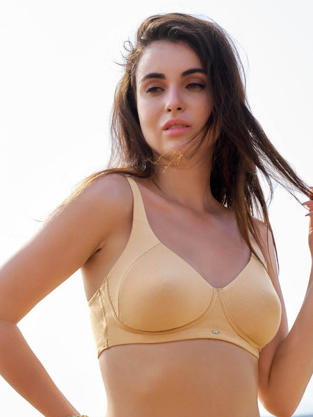SOIE Woman - Non Padded Non Wired Stretch Cotton Full Coverage Moulded Cups T-shirt Bra - Bra -for Women