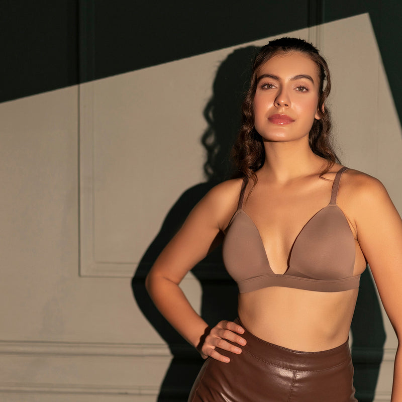 Padded Wirefree Demi Coverage Plunge Bra
