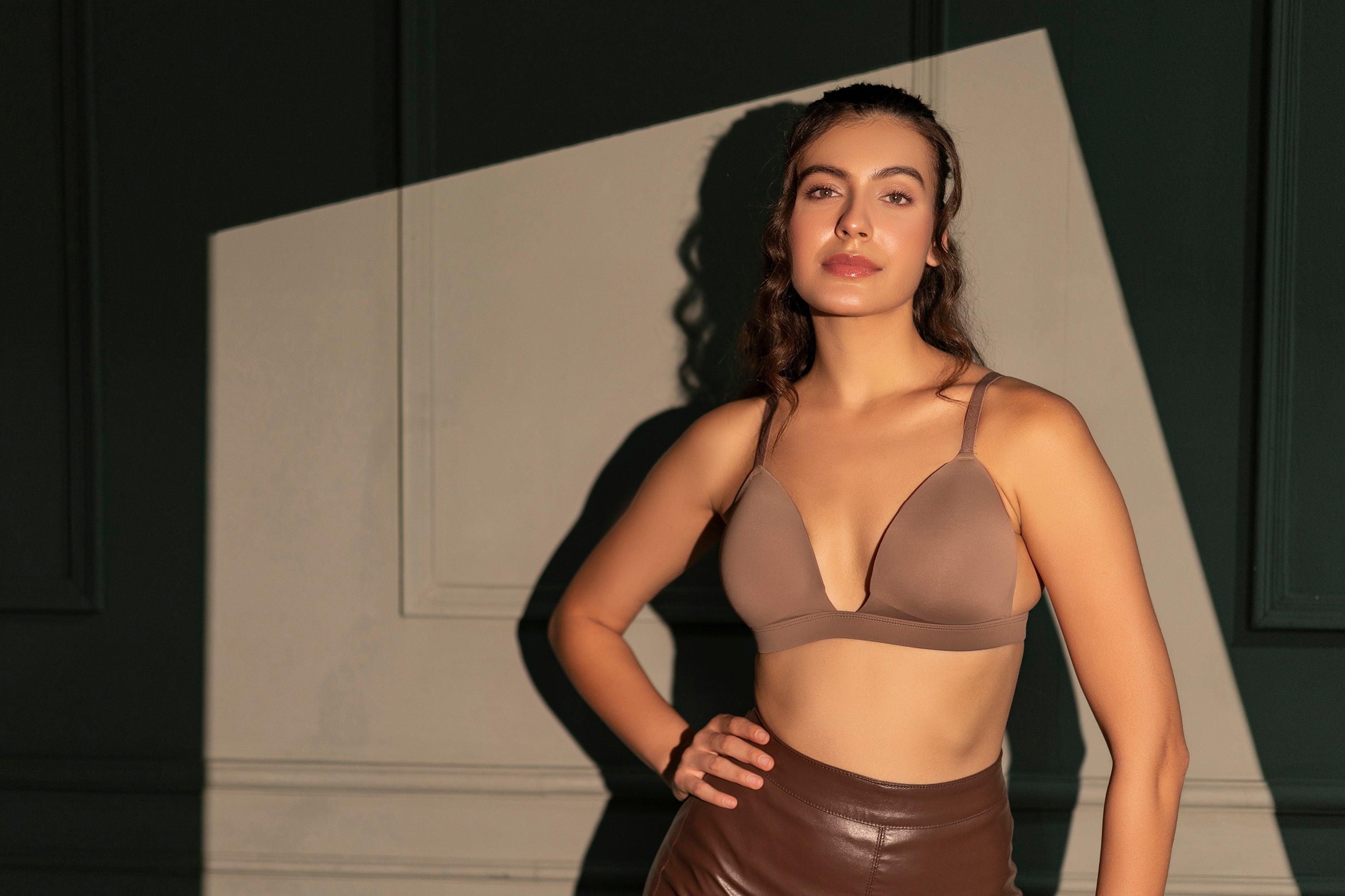 Padded Wirefree Demi Coverage Plunge Bra
