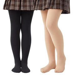 Brachy Girls Pack Of 2 Girls Thermal Fleece Lined Winter Warm Tights Pantyhose Stockings