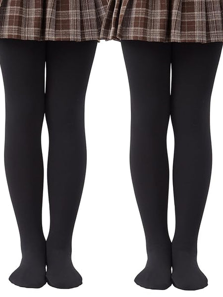 Brachy Girls Pack Of 2 Girls Thermal Fleece Lined Winter Warm Tights Pantyhose Stockings