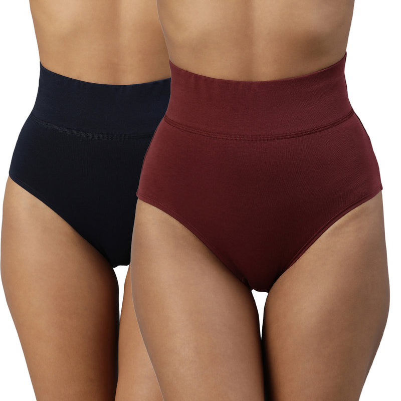 buy blossom_shapewear_tummy control_high rise_broad elastic waist band assorted_2pack