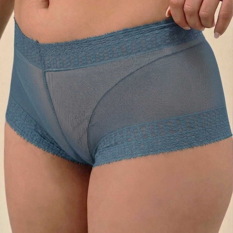 Women Mid-Rise Lace Boy Shorts Panty