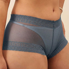 Women Mid-Rise Lace Boy Shorts Panty