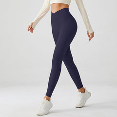 Crossover V-Waist Cosmic Indigo Yoga Leggings