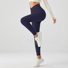 Crossover V-Waist Cosmic Indigo Yoga Leggings