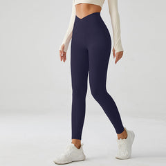Crossover V-Waist Cosmic Indigo Yoga Leggings