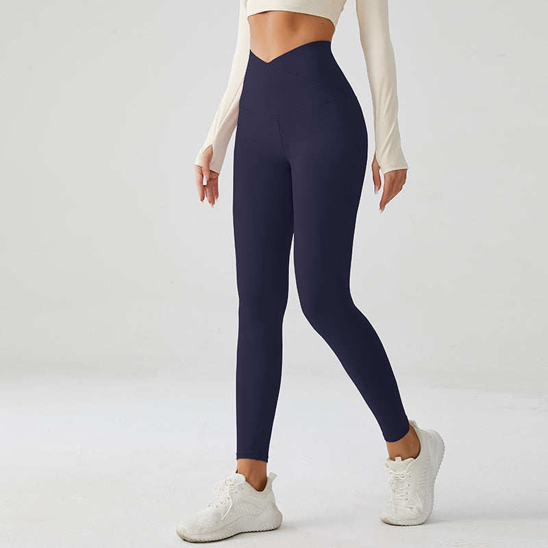 Pack of 2 Crossover Earth Yoga Pants (Red & Navy)