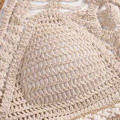 Brachy Backless Tassels Knit Beach Lace up Top Knit Camisole Bra Crochet Halter Top