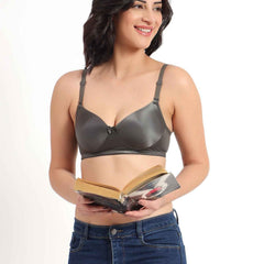 Women Magenta Plus Size Padded Comfortable High Support Big-Cup Bra