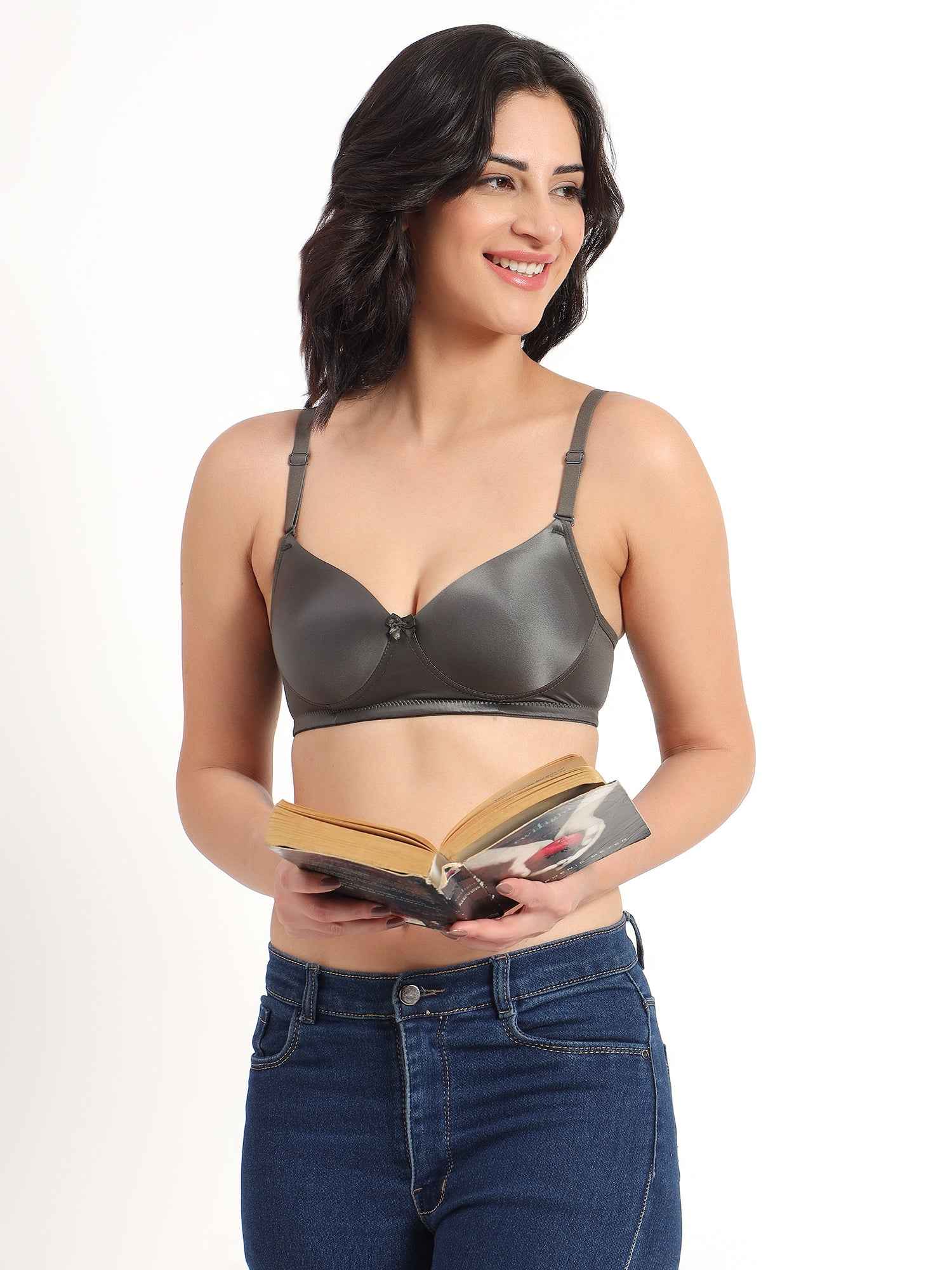 Women Plus Size Padded Comfortable High Support Big-Cup Bra