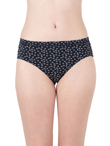 Blossom Dazzel Print Ultra Soft Printed Modal Hipster Panty With Full Coverage And Seamless Look _Pack Of 3