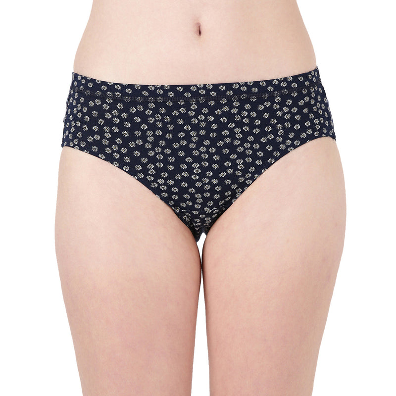 Blossom Dazzel Print Ultra Soft Printed Modal Hipster Panty With Full Coverage And Seamless Look _Pack Of 3