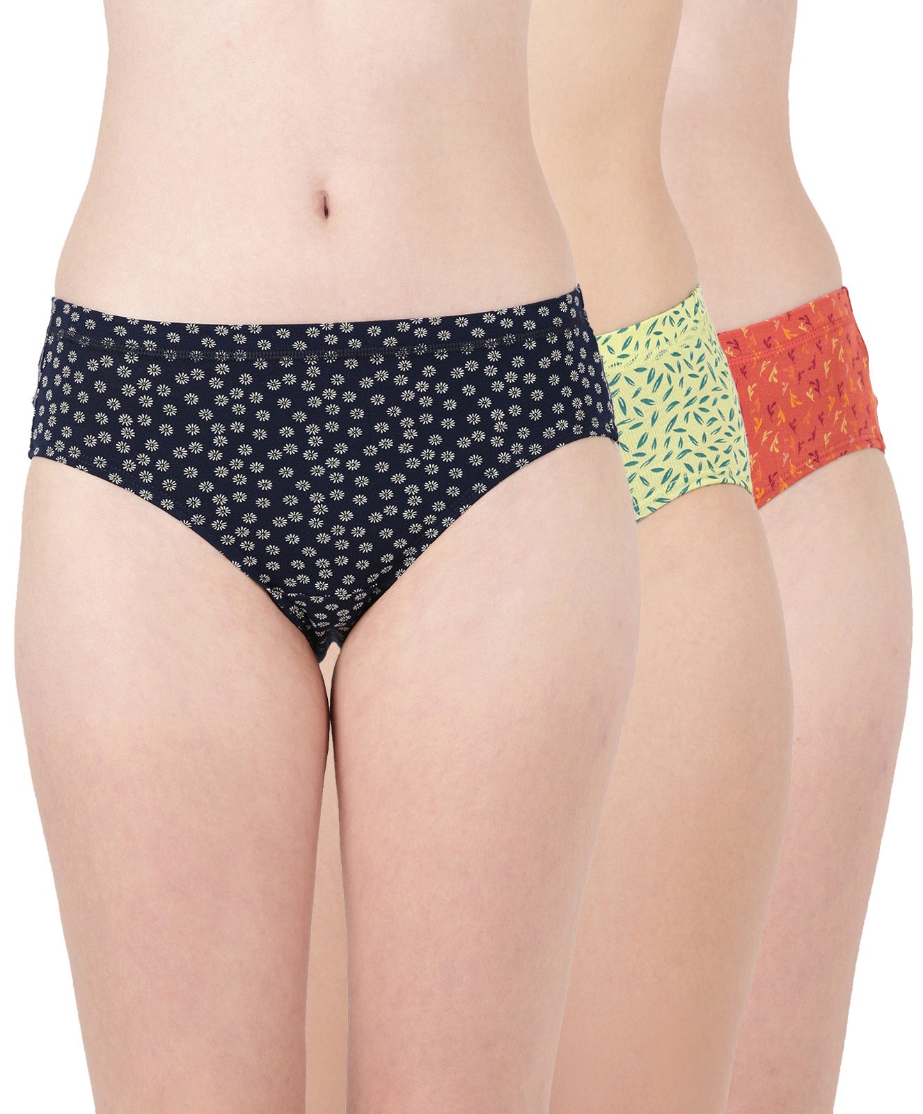 Blossom Dazzel Print Ultra Soft Printed Modal Hipster Panty With Full Coverage And Seamless Look _Pack Of 3