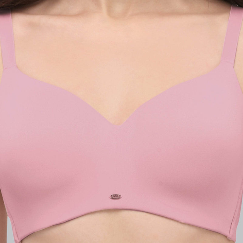 SOIE Woman - Full Coverage Padded Non Wired Ultrasoft Seamless Bra - Bra -for Women