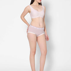 Solid Cute Hipster Moisture Wicking Lingerie Set