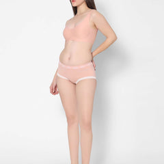 Solid Cute Hipster Moisture Wicking Lingerie Set